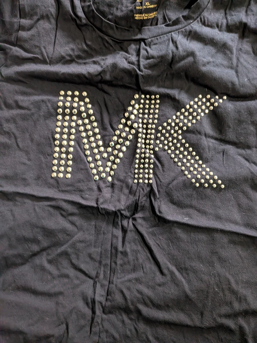 Michael Kors Men's Black MK Stud Logo T-Shirt